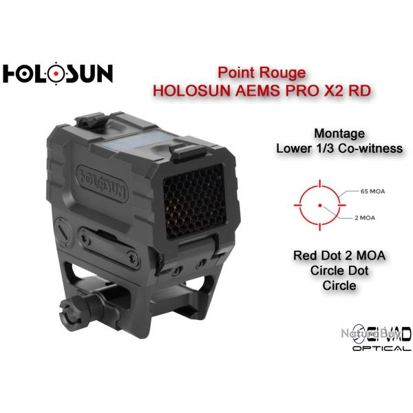 Nouveau Point Rouge HOLOSUN AEMS PRO X2 RD