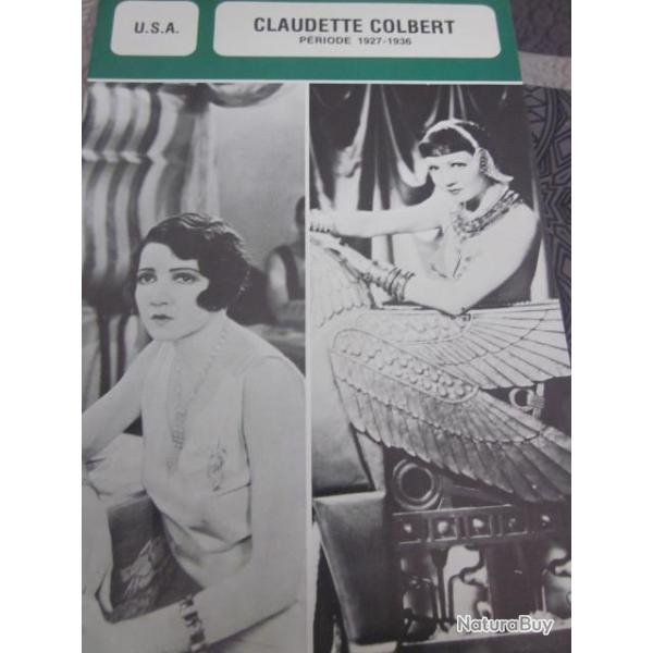 fiche cinema  claudette colbert   usa