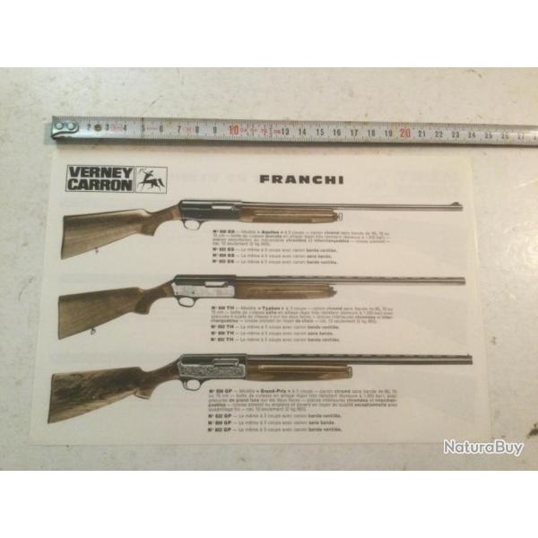 Fiche d'armurier VERNEY CARRON FRANCHI