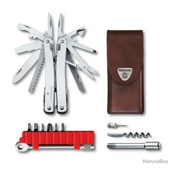 Pince multifonction Swiss Tool Spirit X Plus Ratchet, �tui cuir [Victorinox]