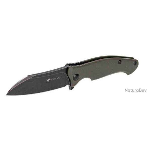 Couteau Steel Will Nutcracker OD Green Lame Acier N690Co Manche G10 IKBS SMGF2433