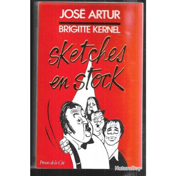 sketches en stock de jos artur et brigitte kernel , dessins de cabu , fernand raynaud, devos , bedo