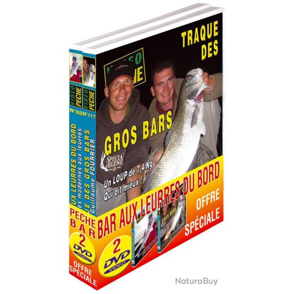 Lot 2 DVD Vid�o P�che Bar du Bord