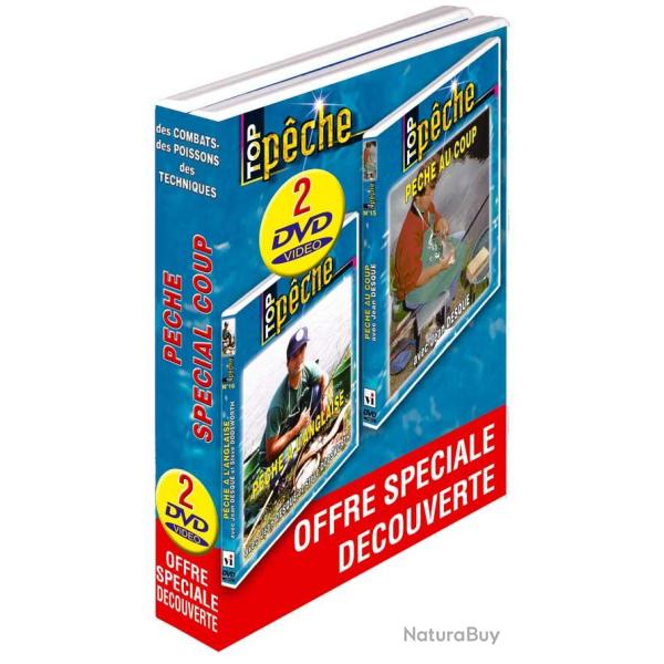 Lot 2 DVD P�che au coup : P�che au coup & P�che � l'anglaise avec Jean Desqu� - P�che au coup - Top 