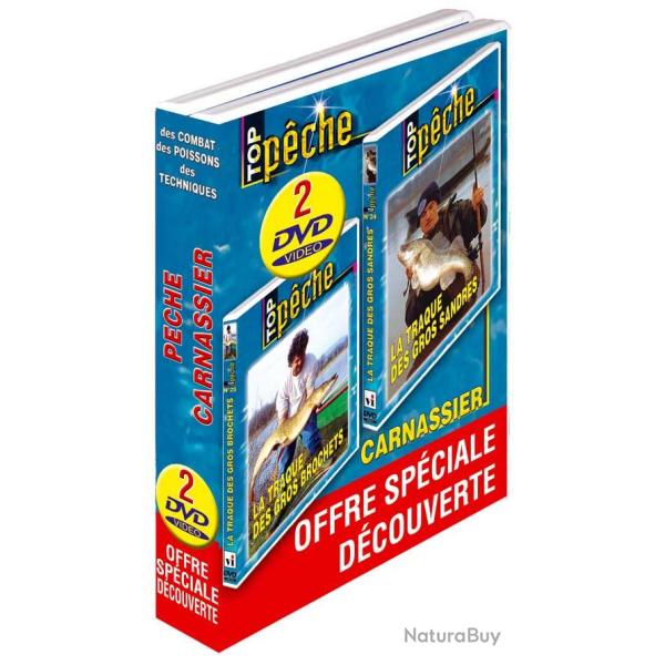 Lot 2 DVD P�che des carnassiers n�2 : La traque des gros sandres & La traque des gros brochets - P�c