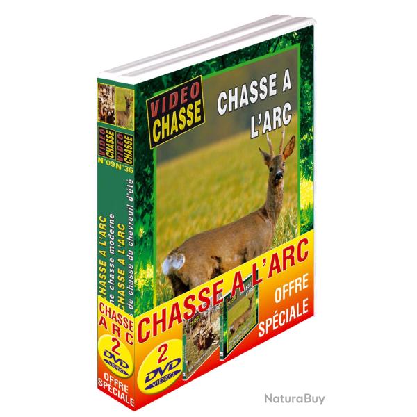 Lot 2 DVD Chasse � l'arc, une chasse moderne & Chasse � l'arc, techniques de chasse du chevreuil d'�