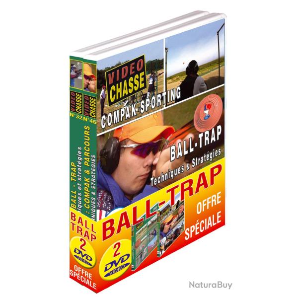 Lot 2 DVD Ball trap technique et strat�gie fosse universelle & Ball trap Parcours de chasse et compa
