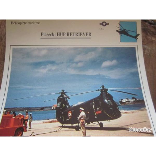 FICHE  AVIATION  TYPE APPAREIL HELICOPTERE  MARITIME / PIASECKI HUP RETRIEVER  USA