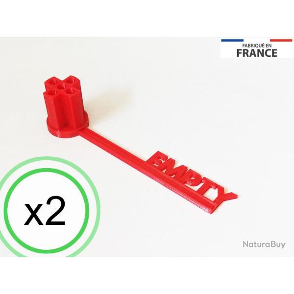 Drapeau t�moin de chambre vide calibre 12 (lot de 2 pi�ces)