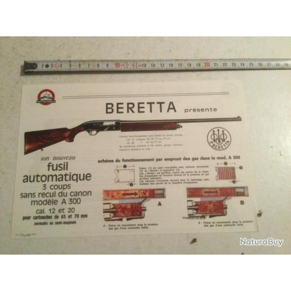 Fiche d'armurier BERETTA