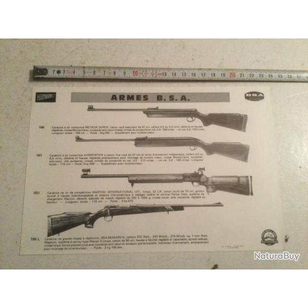 Fiche d'armurier B S A