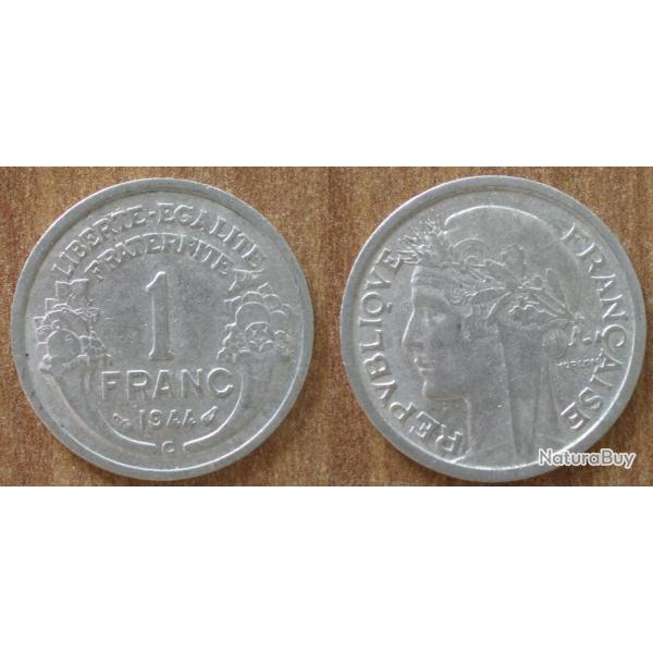 France 1 Franc 1944 C Piece Morlon Aluminium Francs