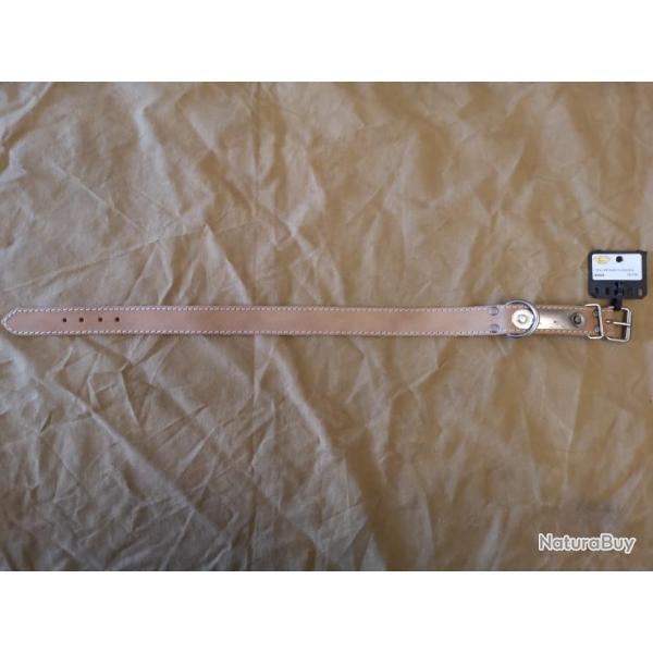 Collier cuir marron 55cm fabrication fran�aise DESTOCKAGE!!!