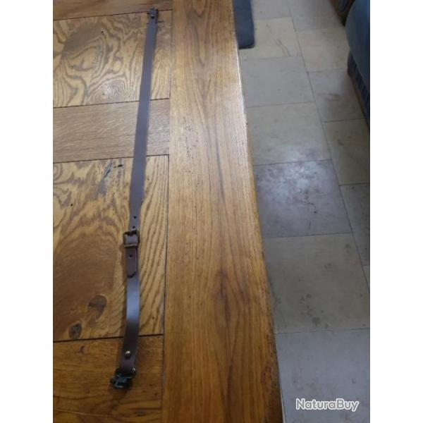 Bretelle en cuir marron neuve avec grenadi�re