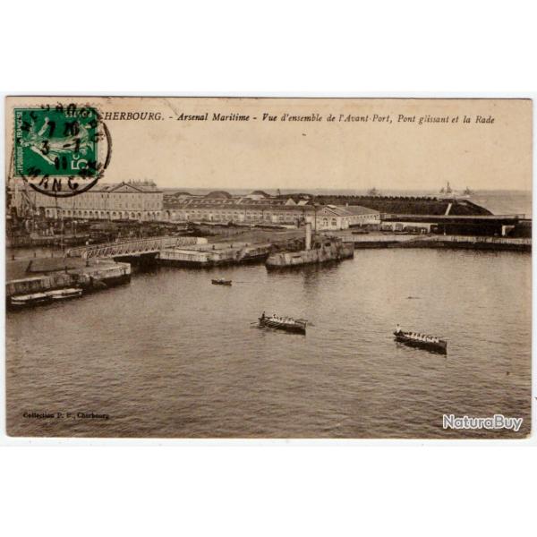 CPA - CHERBOURG - L'Arsenal Maritime-Vue d'ensemble de l'Avant port.... N�1220