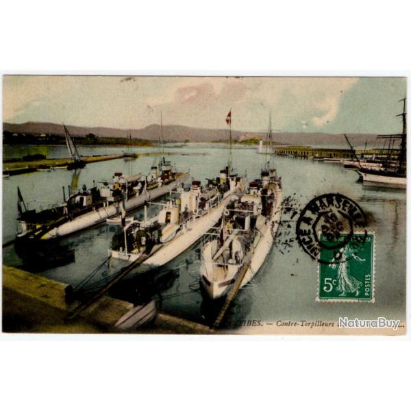 CPA -ANTIBES Contre Torpilleurs dans le Port-N�1274