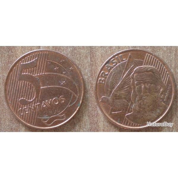 Bresil 5 Centavos 2006 Piece Reals Cruzeiros Centavos Amerique Sud