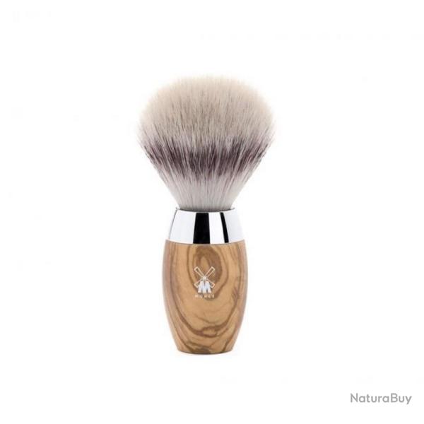 Blaireau "Kosmo", Manche olivier, Poils fibre synth�tique argent�e [M�hle]
