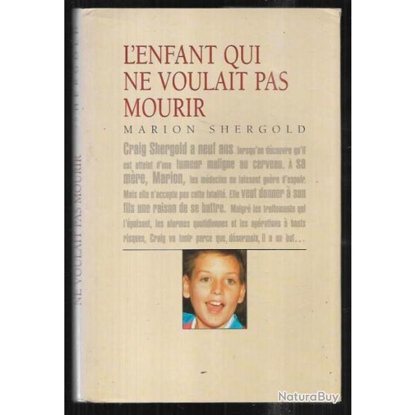l'enfant qui ne voulait pas mourir de marion shergold