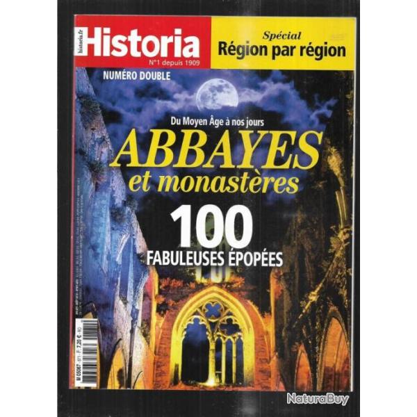historia n�871-872 num�ro double , abbayes et monast�res 100 fabuleuses �pop�es juillet-aout 2019