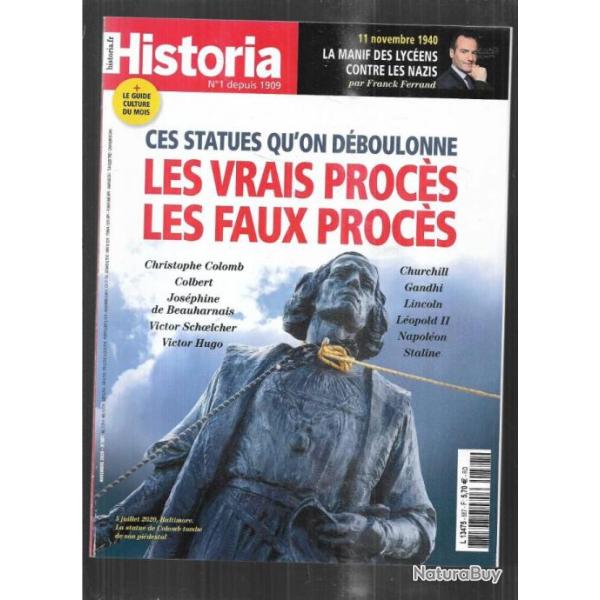 historia n�887 ces statues qu'on d�boulonne , 11 novembre 1940 la manif des lyc�ens