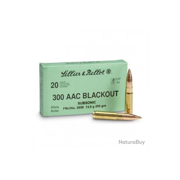 CARTOUCHES SB 300 blackout FMJ 200g SUBSONIQUE