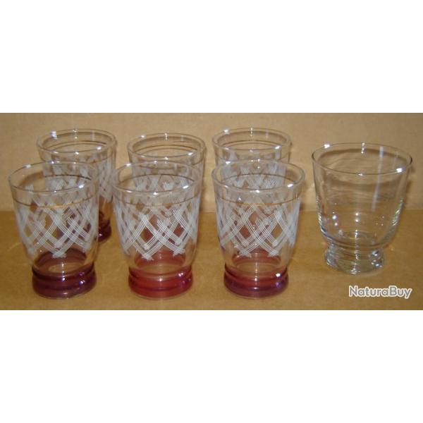 lot de 7 verres � digestif