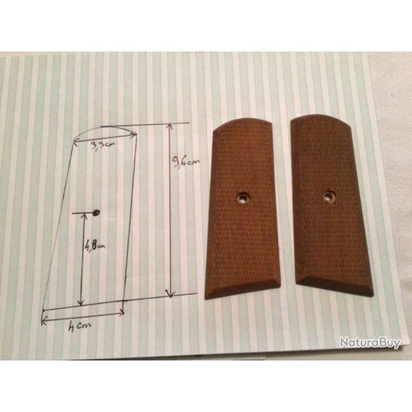 PLAQUETTES EN BOIS PISTOLET COLT