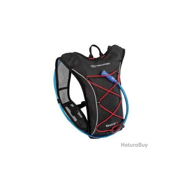 KESTREL 4 Sac  dos avec pochette d'hydratation 4 litres - Liser rouge