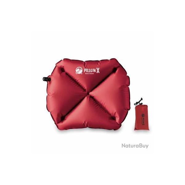 PILLOW X Oreiller gonflable avec systme de maintien de la tte - Rouge