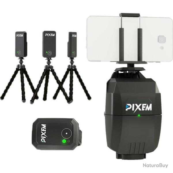 PIXEM Robot cameraman automate + 3 balises pour suivi/zoom des videos smartphone