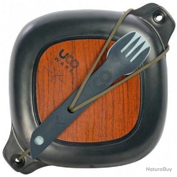 MESSKIT Popote herm�tique fibre de bambou biod�gradable, set 5 pi�ces - bleu