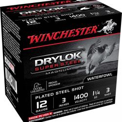 Cartouches Winchester Drylock Acier nickel&eacute; - Cal. 12/76 ou 12/70