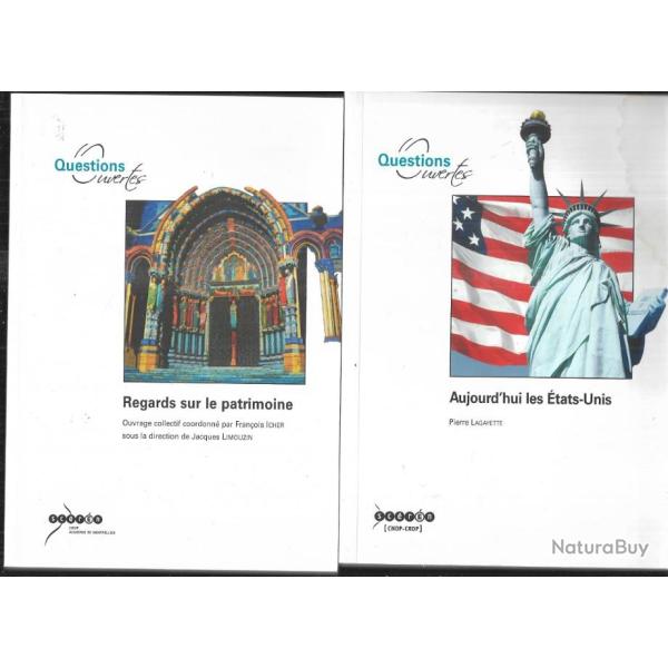aujourd'hui les �tats-unis et regards sur le patrimoine collection questions ouvertes 1 et 15