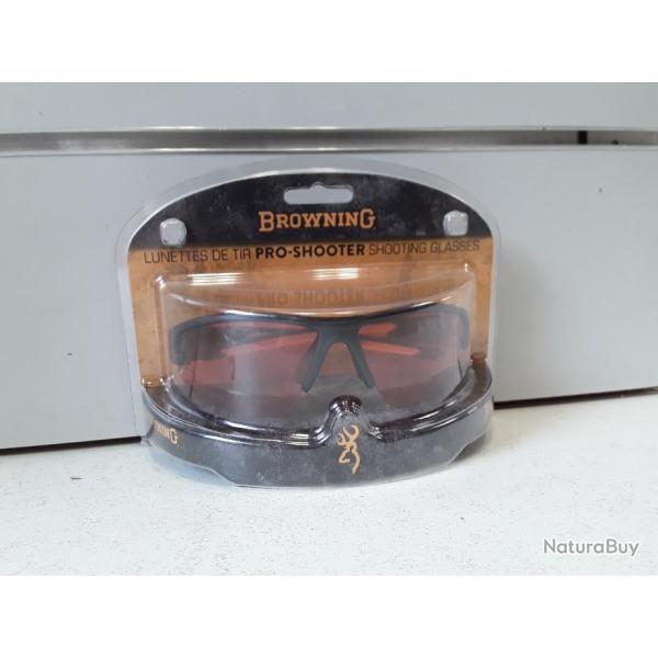 UNE PAIRE DE LUNETTES DE TIR ET DE PROTECTION BROWNING COULEUR ORANGE