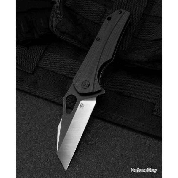 Couteau Bestech Operator Black Lame D2 Black/Satin Manche G10 Linerlock Clip BTKG36A