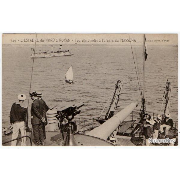 CPA - Marine Militaire -L'ESCADRE du NORD a ROYAN- Tourelle blind�e a l'arri�re du MASS�NA  - N�124