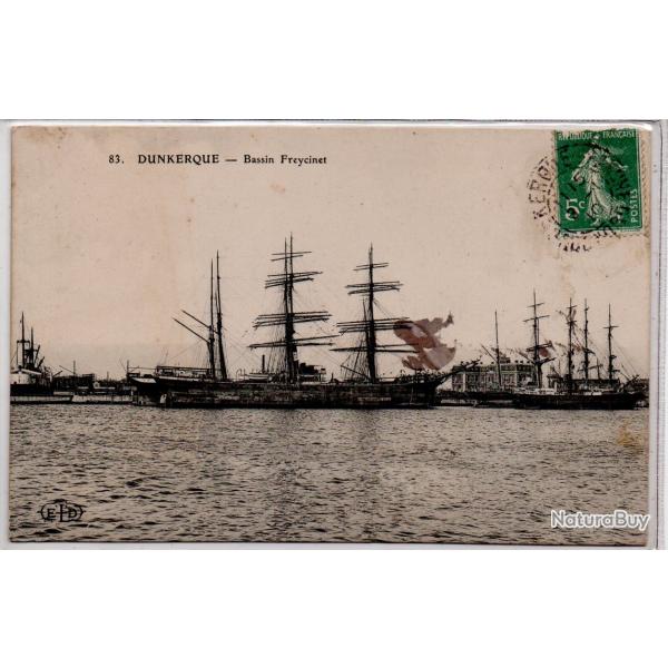 CPA - Marine " DUNKERQUE -Bassin Freycinet   N�1007