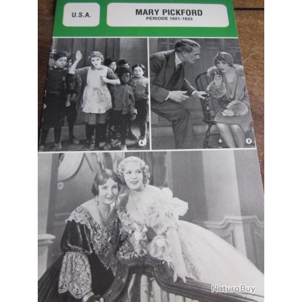 fiche cinema  mary pickford