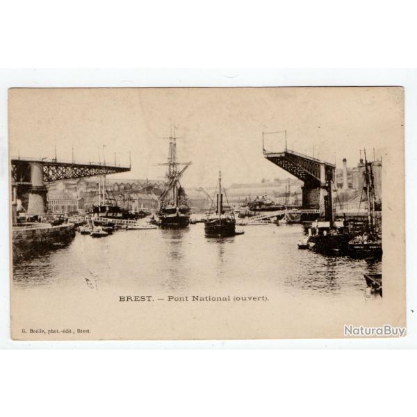 CPA- Marine - BREST.-Pont National ( ouvert ) N�1184