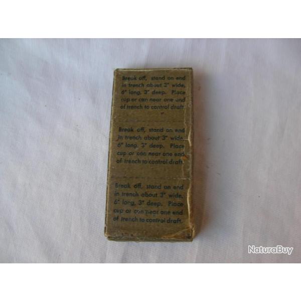 WW2 US TABLETTE DE COMBUSTIBLE RECHAUD " FUEL TABLET RATION HEATING" AM�RICAINE DE RATION " C "