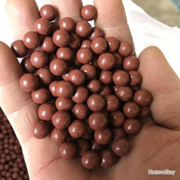 Lot de 100 Billes/Boules/balles de boue terre 10mm 1g Tir Lance pierre Airsoft