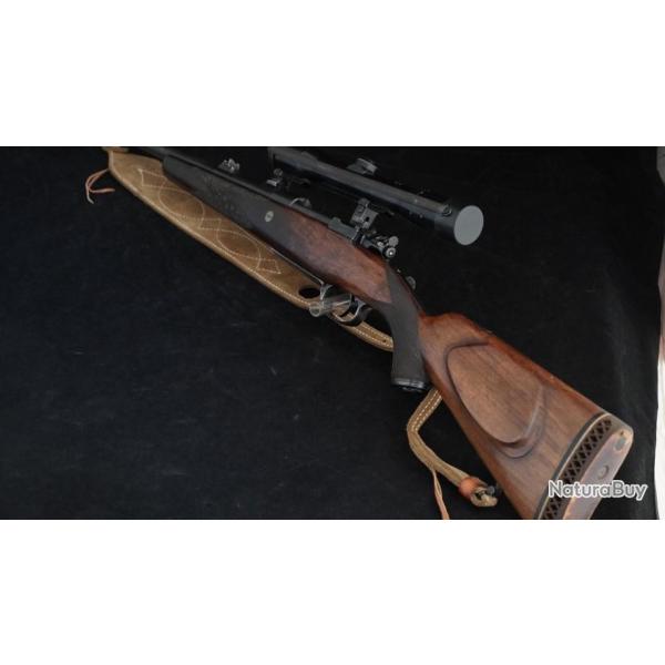 CARABINE AUGUSTE FRANCOTTE CAL 375 HH AVEC LUNETTE ZEISS DIAVARI 1.5-6*42