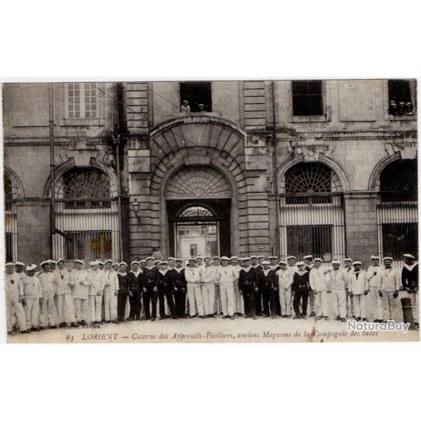 CPA - LORIENT -Caserne des Apprentis Fusiliers, anciens Magasins de la Compagnie des Indes  N�1215