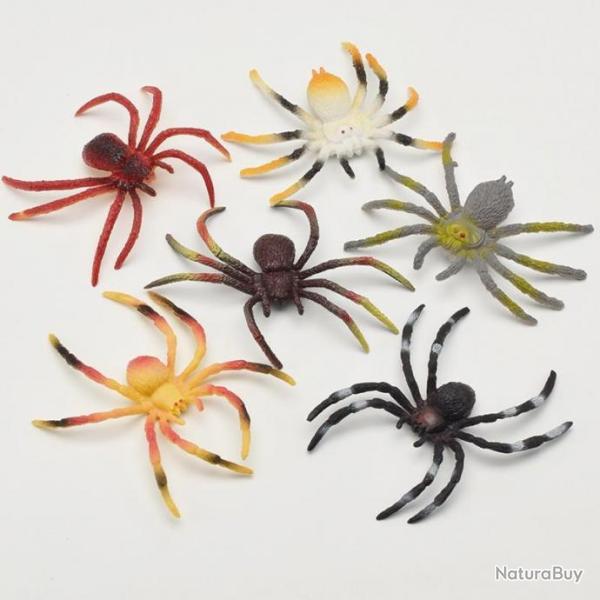 Lot de 10 Fausses Araign�es PVC 2-3G la pi�ce Halloween Gag Farce Prank
