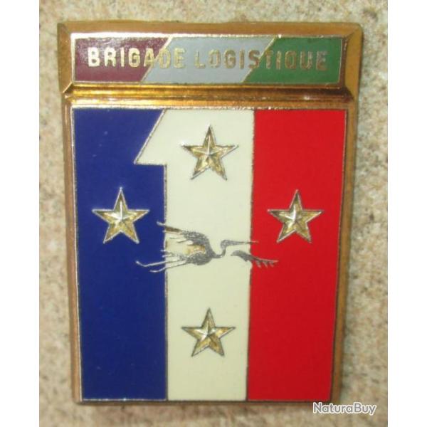 1� C.A, Brigade Logistique, cigogne argent�e, homologation en relief