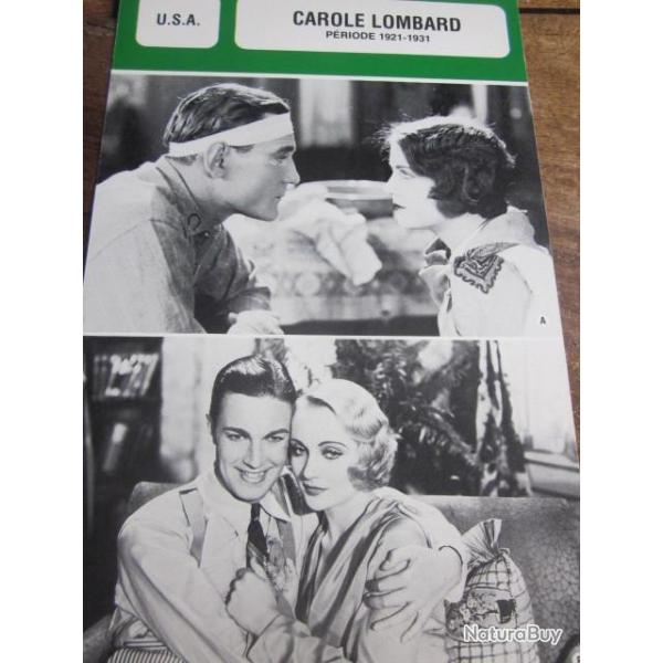 fiche cinema  CAROLE LOMBARD  usa