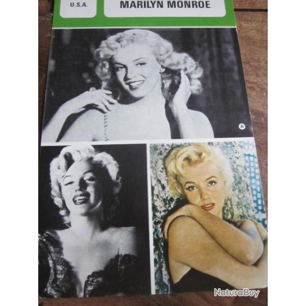 fiche cinema  MARILYN MONROE  usa