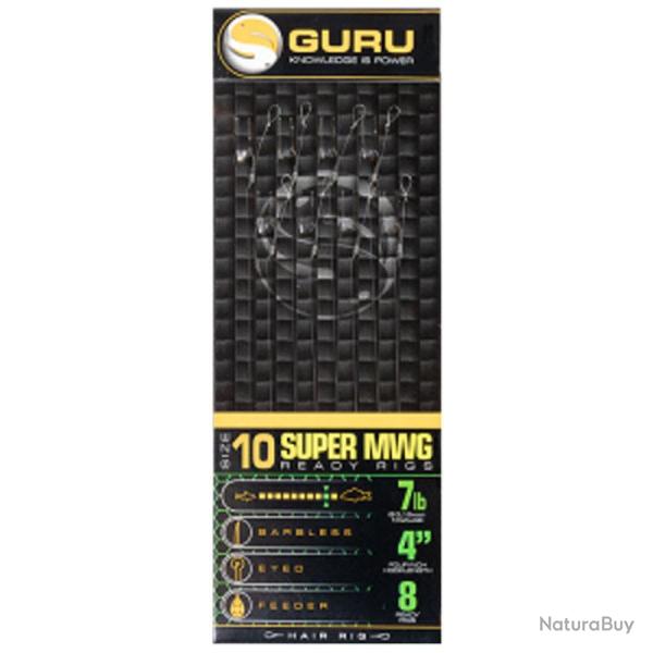 Bas de ligne SMWG Standard Hair 4" Guru 10 / D 0.19mm