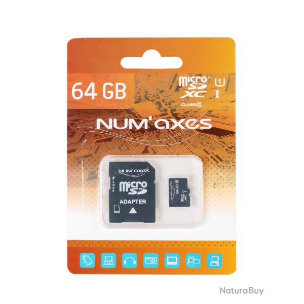 CARTE MMOIRE SD / MICRO SD NUM'AXES 64 Go